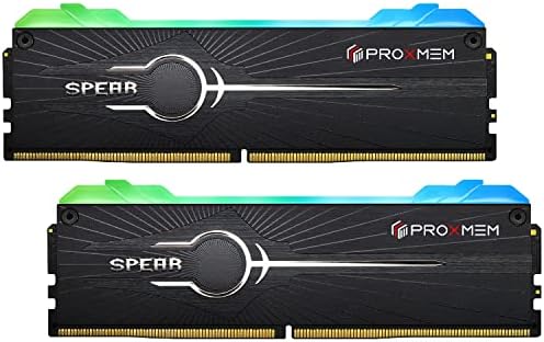 Proxmem Spear DDR5 RAM RGB 32GB 5600MT/S 1.2V CL36-36-36 288 PIN ערכת זיכרון שולחן עבודה-שחור | AMD